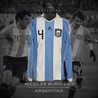 Nicolas Burdisso – Match worn – Signed by Messi – Amistoso internacional - Imagen 2