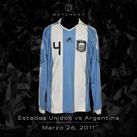 Nicolas Burdisso – Match worn – Signed by Messi – Amistoso internacional - Imagen 4