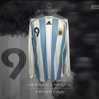 Hernan Crespo match worn PHOTOMATCH jersey – Argentina vs Francia 2007 - Imagen 2