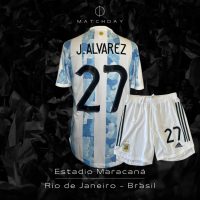 Julian Alvarez – Argentina – Match issued jersey + Short – Final Copa America 2021 - Imagen 5