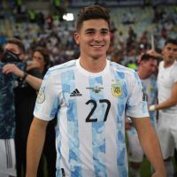 Julian Alvarez – Argentina – Match issued jersey + Short – Final Copa America 2021 - Imagen 8