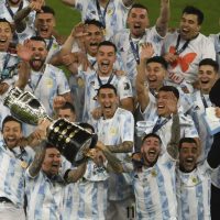 Julian Alvarez – Argentina – Match issued jersey + Short – Final Copa America 2021 - Imagen 9