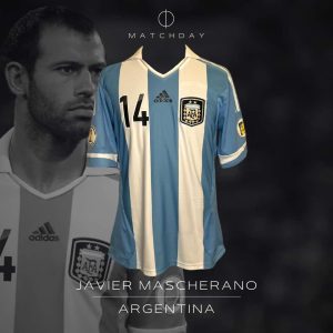 Javier Mascherano - Match worn PHOTOMATCH jersey - Argentina vs Ecuador - Eliminatorias Sudamericanas Brasil 2014