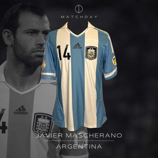Javier Mascherano – Match worn PHOTOMATCH jersey – Argentina vs Ecuador – Eliminatorias Sudamericanas Brasil 2014