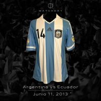Javier Mascherano – Match worn PHOTOMATCH jersey – Argentina vs Ecuador – Eliminatorias Sudamericanas Brasil 2014 - Imagen 4