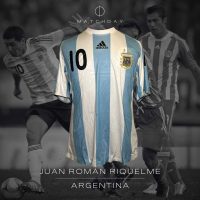 Juan Roman Riquelme match worn PHOTOMATCH jersey – Argentina vs Paraguay – Eliminatorias Mundial 2010 - Imagen 2