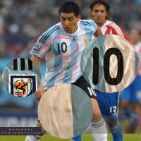 Juan Roman Riquelme match worn PHOTOMATCH jersey – Argentina vs Paraguay – Eliminatorias Mundial 2010 - Imagen 8