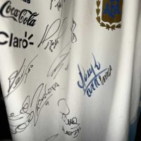 Musculosa entrenamiento Argentina Juegos Olímpicos Pekin 2008 firmada por Lionel Messi y otros - Imagen 4