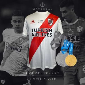 Rafael Santos Borre match issued jersey + Medalla campeón - River Plate - Final Copa Argentina 2019