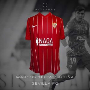 Marcos Acuña - Match worn PHOTOMATCH jersey - Sevilla vs Betis - Copa del Rey 2022