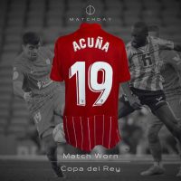 Marcos Acuña – Match worn PHOTOMATCH jersey – Sevilla vs Betis – Copa del Rey 2022 - Imagen 3