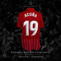 Marcos Acuña – Match worn PHOTOMATCH jersey – Sevilla vs Betis – Copa del Rey 2022 - Imagen 5