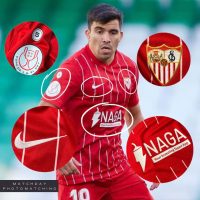 Marcos Acuña – Match worn PHOTOMATCH jersey – Sevilla vs Betis – Copa del Rey 2022 - Imagen 8