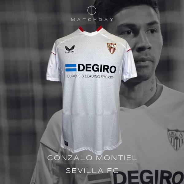 Gonzalo Montiel – Match worn jersey- Sevilla – Copa del Rey 2023