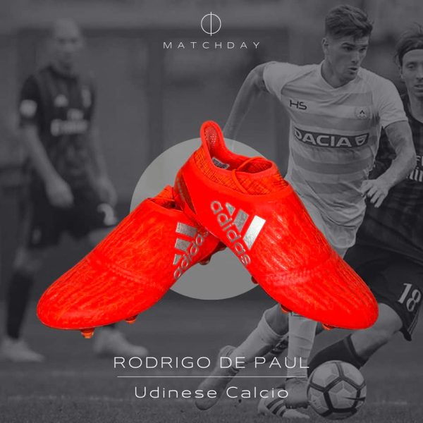 Botines Rodrigo de Paul – Match worn PHOTOMATCH boots – Udinese VS Milan – Serie A 2017
