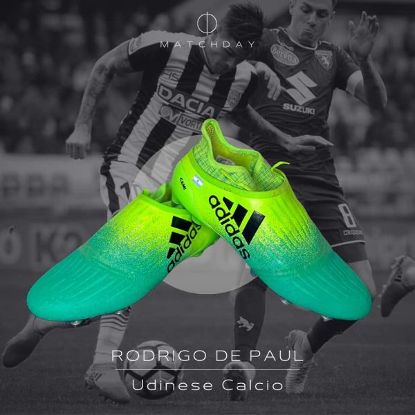 Botines Rodrigo de Paul – Match worn PHOTOMATCH boots – Udinese vs Torino Serie A 2017