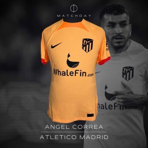 Angel Correa - Match worn - Club Brujas vs Atlético Madrid - UEFA Champions League 2022/23