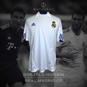 Gonzalo Higuain - Match worn - Bayern Munich vs Real Madrid - Franz Beckenbauer Farewell Match 2010