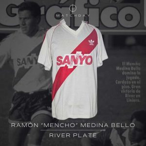 Ramón Ismael "Mencho" Medina Bello - Match worn - PHOTOMATCH - River Plate - Torneo Apertura 1993