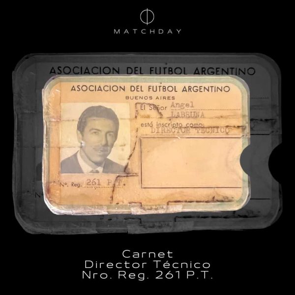 Carnet de director tecnico –  Angel Labruna – Futbol Argentino