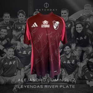 Alejandro Dominguez - River Plate Senior - Leyendas vs Colo Colo - Signed - Video proof - Match Worn