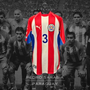 Pedro Sarabia - Paraguay National Team - World Cup 2002 Korea Japan - Match worn in bench - Photo proof