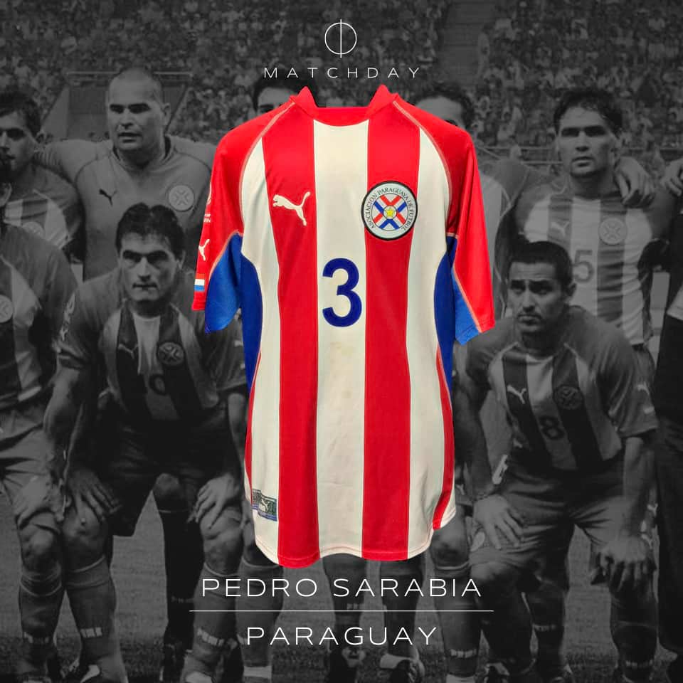 Pedro Sarabia – Paraguay National Team – World Cup 2002 Korea Japan – Match worn in bench – Photo proof