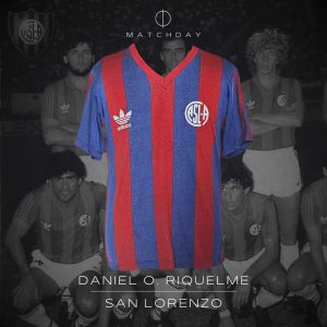 Daniel Riquelme - San Lorenzo - Torneo Primera División 1987/88 - Match Worn