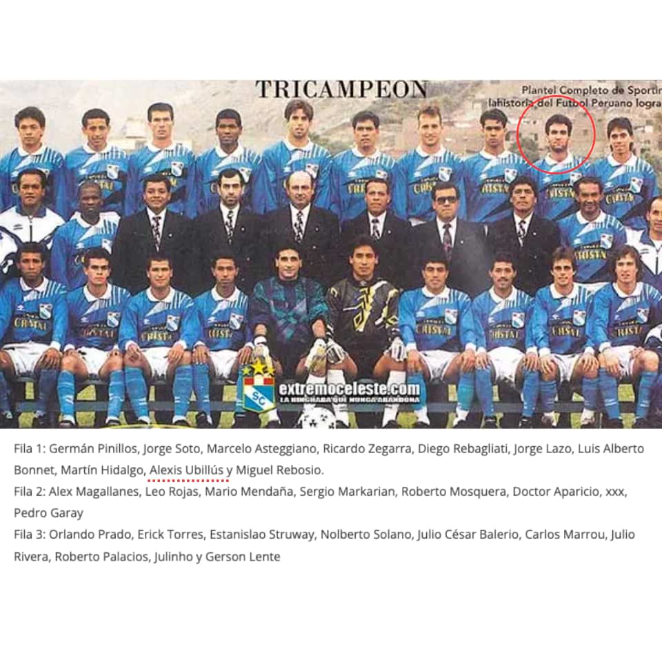 Alexis Ubillús – Sporting Cristal – Copa Libertadores 1996 – Match worn in bench - Imagen 19