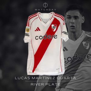 Lucas Martinez Quarta - River Plate - Torneo Apertura 2025 - MATCH WORN UNWASHED & SIGNED