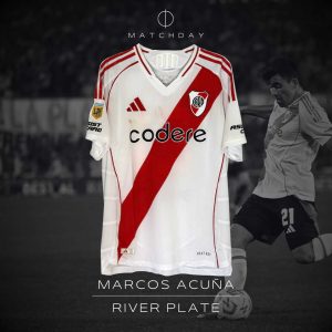 Marcos "Huevo" Acuña - River Plate - Torneo Apertura 2025 - MATCH WORN UNWASHED & SIGNED