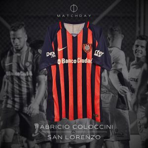 Fabricio Coloccini - San Lorenzo - Torneo Primera División 2017 - Match Worn in bench