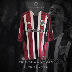 Fernando Crosa - River Plate - Copa Libertadores 2005 - Match issued jersey