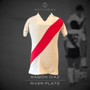 Ramón Díaz - River Plate - Friendly match 1980 - MATCH WORN JERSEY