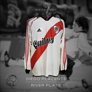 Diego Placente - River Plate - Copa Mercosur 2000 - Match issued jersey