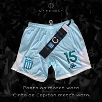 Lisandro Lopez match worn jersey + short y cinta de capitan – Copa LFP 2020 - Imagen 6