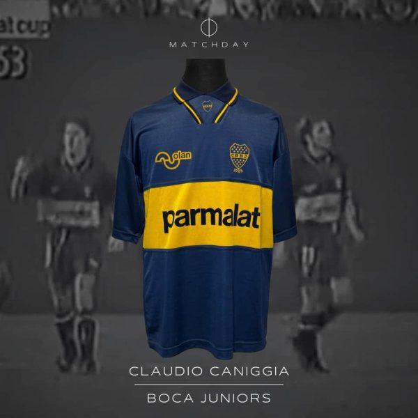 Claudio Caniggia – Boca Juniors – Copa Parmalat 1995 – MATCH WORN JERSEY