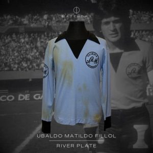 Ubaldo Matildo Filliol - River Plate - Torneo Nacional 1981 - MATCH WORN UNWASHED JERSEY