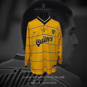 Juan Román Riquelme - Boca Juniors - Copa Mercosur 1999 - MATCH ISSUED JERSEY - SIGNED