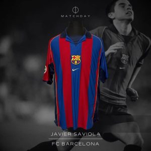 Javier Saviola - FC Barcelona - UEFA Champions League 2001/02 - MATCH WORN JERSEY