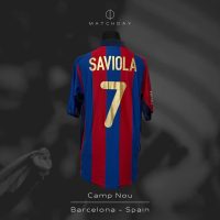 Javier Saviola – FC Barcelona – UEFA Champions League 2001/02 – MATCH WORN JERSEY - Imagen 5