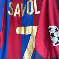 Javier Saviola – FC Barcelona – UEFA Champions League 2001/02 – MATCH WORN JERSEY - Imagen 7