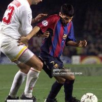 Javier Saviola – FC Barcelona – UEFA Champions League 2001/02 – MATCH WORN JERSEY - Imagen 9