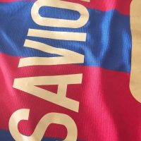 Javier Saviola – FC Barcelona – UEFA Champions League 2001/02 – MATCH WORN JERSEY - Imagen 19