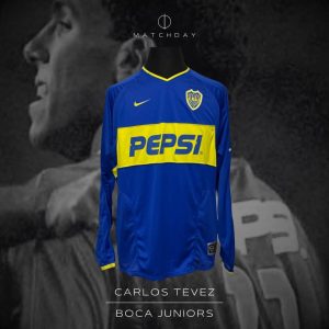 Carlos Tevez - Boca Juniors Copa Libertadores 2003 - Match Issued jersey - Boca Juniors
