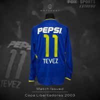 Carlos Tevez – Boca Juniors Copa Libertadores 2003 – Match Issued jersey – Boca Juniors - Imagen 3