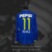 Carlos Tevez – Boca Juniors Copa Libertadores 2003 – Match Issued jersey – Boca Juniors - Imagen 5