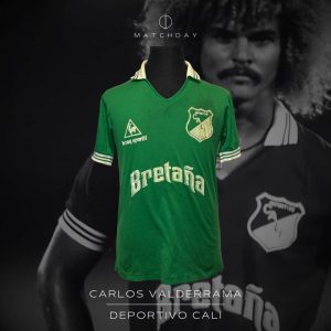 Carlos Valderrama - Deportivo Cali - Campeonato Colombiano 1986 - MATCH WORN JERSEY