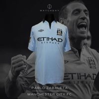 Pablo Zabaleta – Manchester City FC – Premier League 2012/13 -MATCH WORN JERSEY - Imagen 2