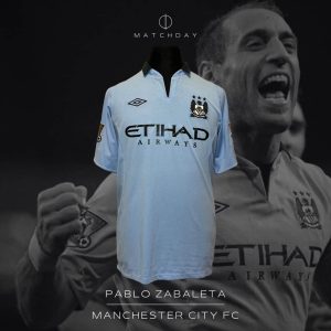 Pablo Zabaleta - Manchester City FC - Premier League 2012/13 -MATCH WORN JERSEY